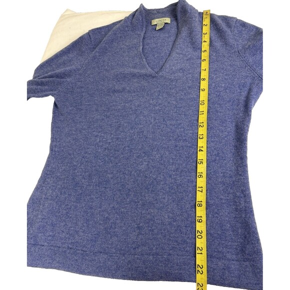 Geneva 100% Cashmere V Neck Sweater Womens Small Purple Money Luxury - Picture 8 of 9